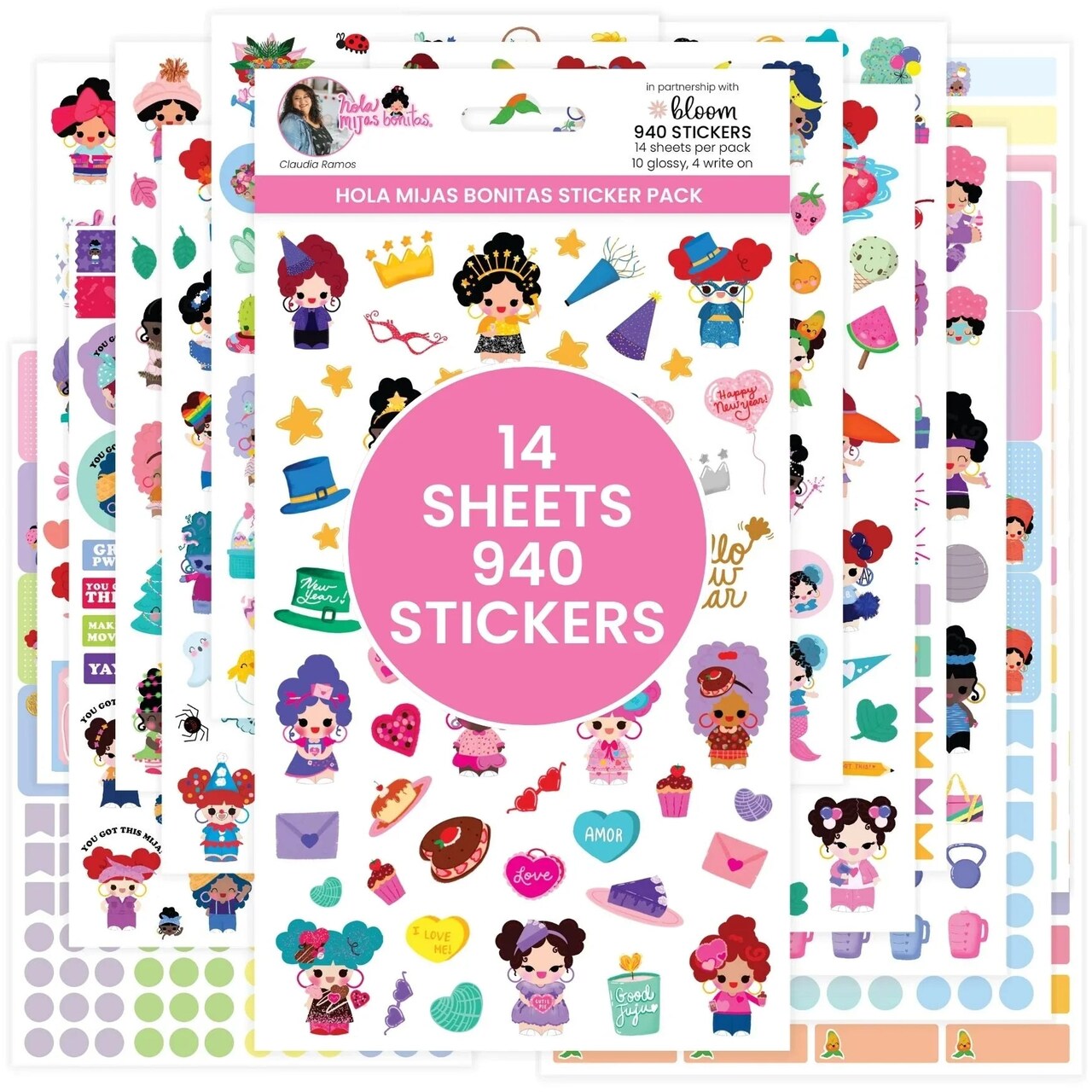 bloom daily planners Planner Stickers, Hola Mijas Bonitas Pack